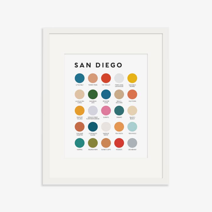 Lunch City Studio – wholesale Art print – San Diego Color Palette Print