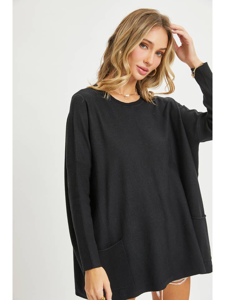 Sweet Lovely by Jen - Vendita all'ingrosso Maglia larga - Donna - MAGLIONE A GIROCOLLO OVERSIZE/VESTIBILITÀ AMPIA67