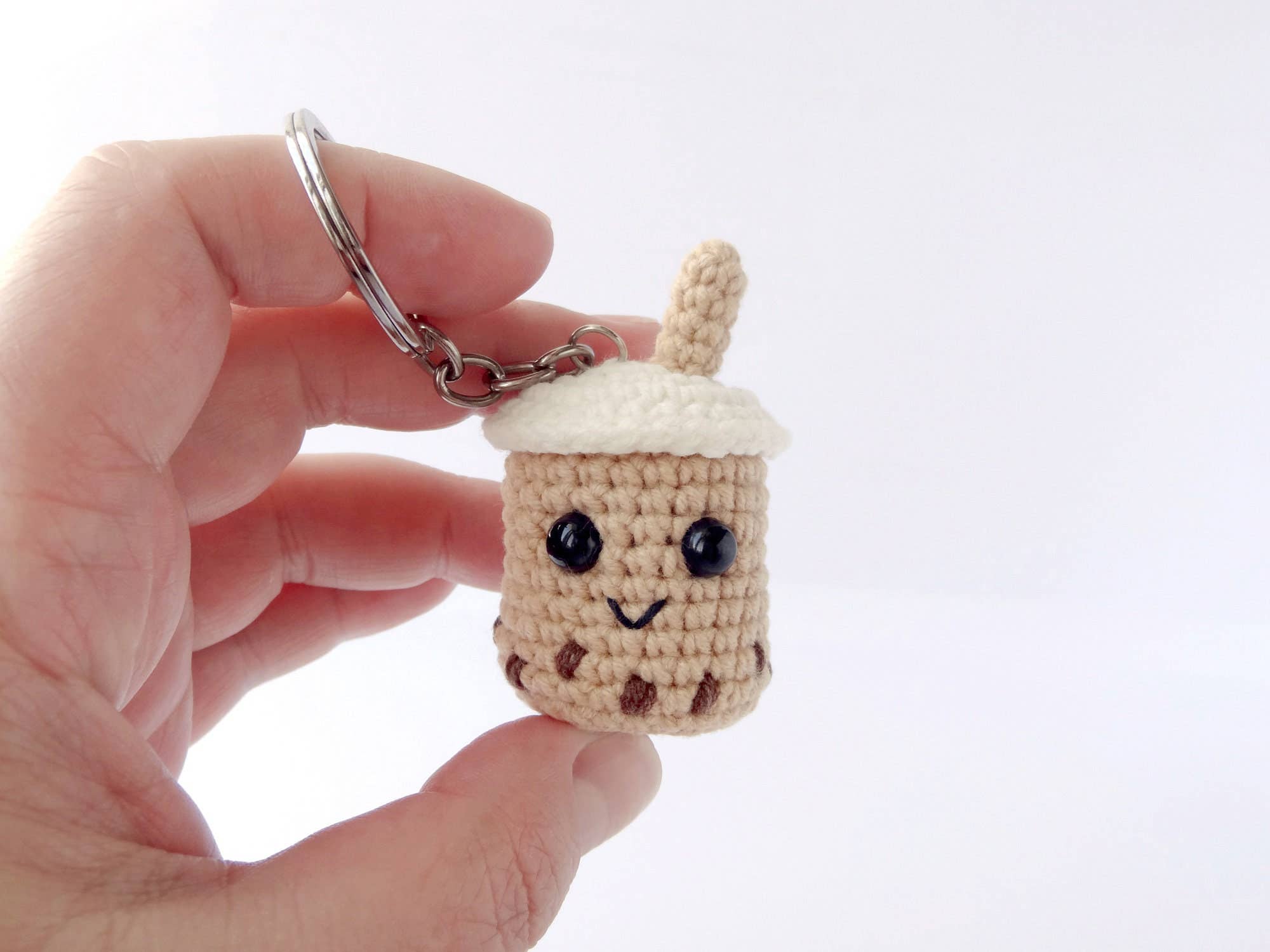 TOMOPOD LLC – wholesale Keychain – Women's – Cute Crochet Tiny Boba Tea, Adorable Boba Tea Amigurumi 1