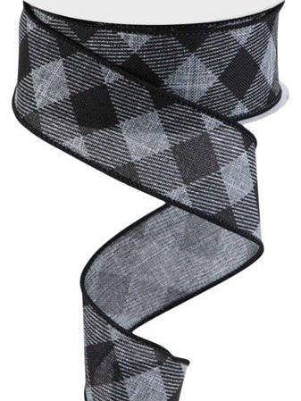 QUADRO DIAGONALE 1,5" X 10YD SU GRIGIO REALE/NERO (E) per la vendita all'ingrosso da parte di Waterman's Loft Inc.