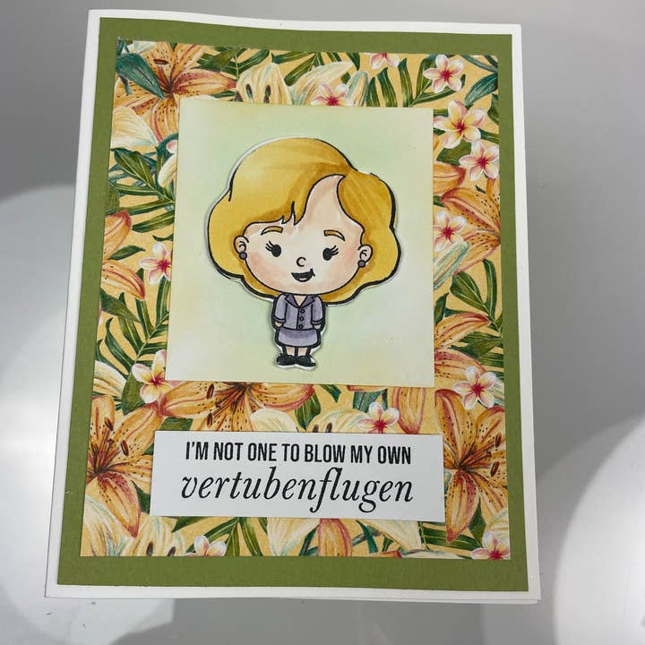 Cards By Robin - Wholesale Everyday Greeting Card - I’m Not One To Blow My Own Vertubenflugen. Card + Envelope1