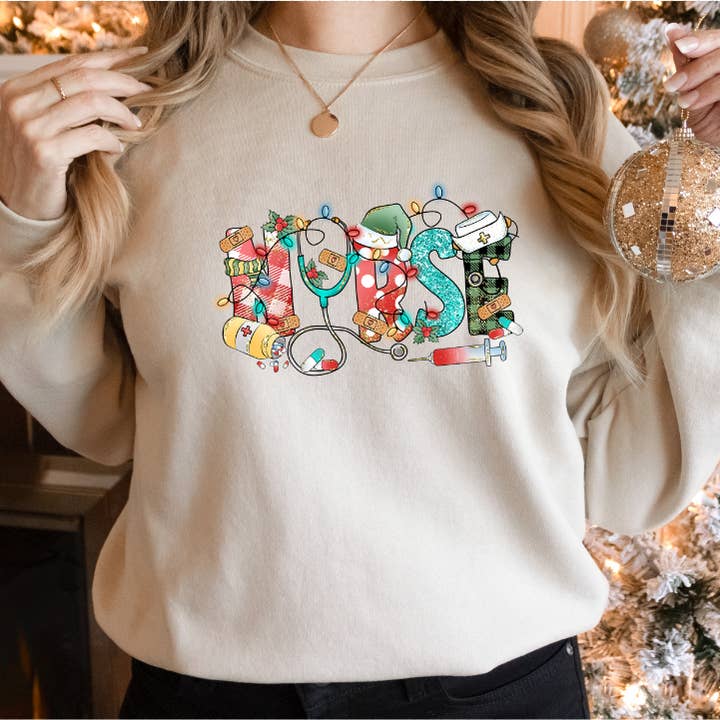 Christmas Sweatshirt, Women's, Unisex for wholesale by Crafty Mamas Creationz