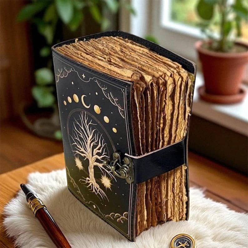 Leatherooze - Wholesale Journal/diary - Tree of Life Leather Grimoire Journal- Blank Book of Shadows3
