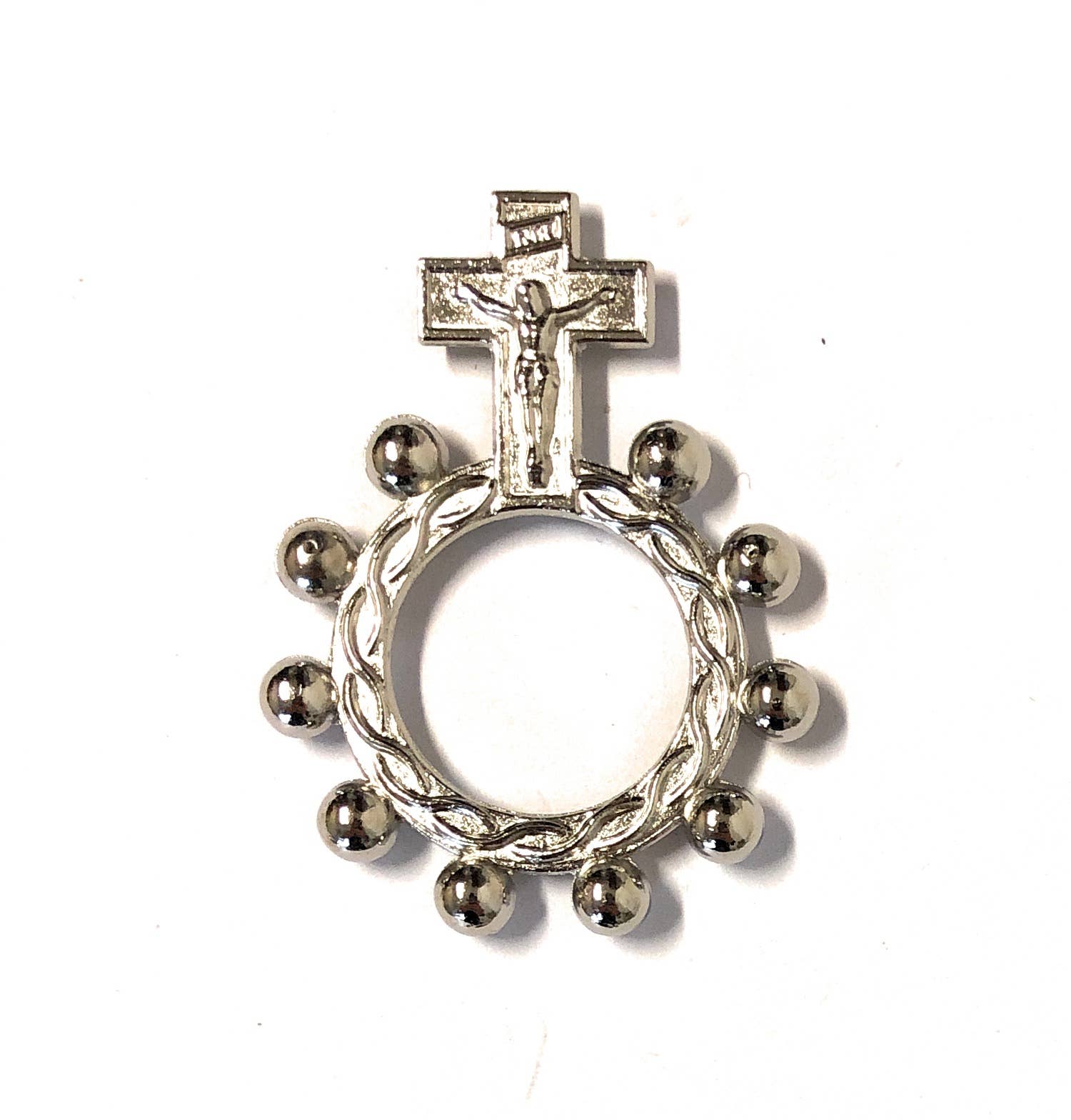 Costa Articoli Religiosi - Wholesale Prayer Beads Necklace - Decade finger rosary in nickel-plated metal0