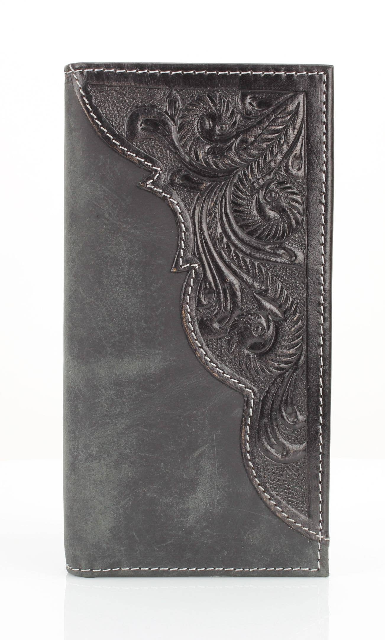 Leather Impressions Inc – Großhandel Brieftasche – Herren – Ölgezogenes, geprägtes Lederakzent-Rodeo-Portemonnaie ABW0271