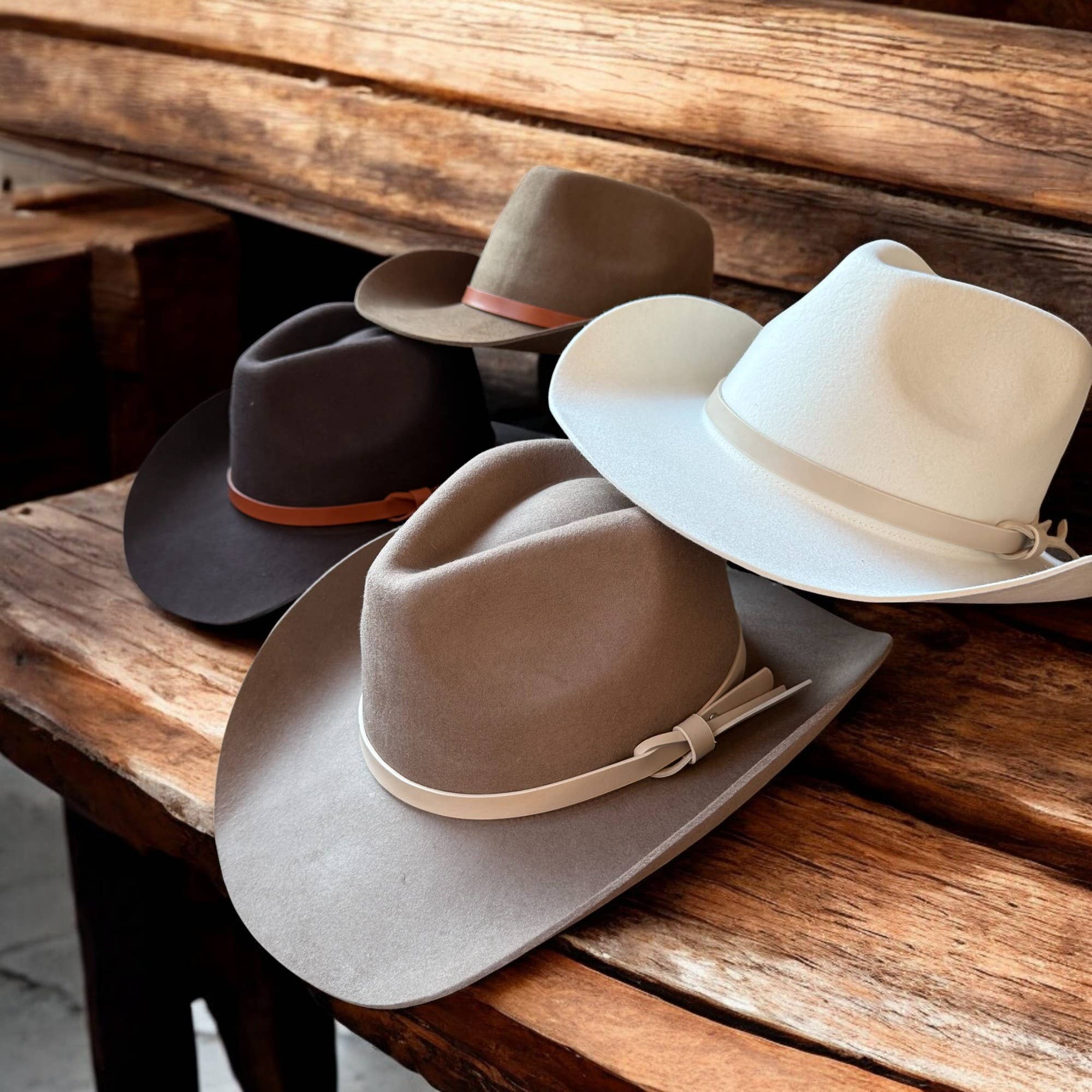 Bella Betty - Vente Chapeau de cowboy – femme - Chapeau de cowboy en laine australienne de qualité supérieure avec bande en cuir17