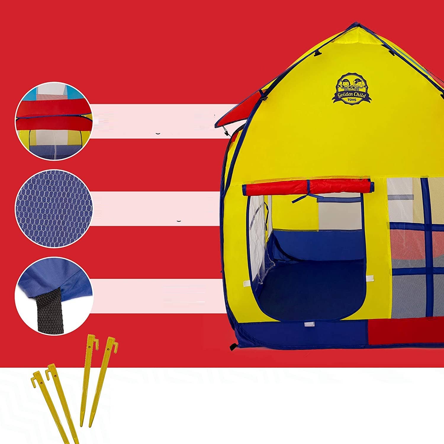 Above Edge - Vente Tente – enfant - Tente de jeu pour enfants avec housse de transport, usage intérieur et extérieur3