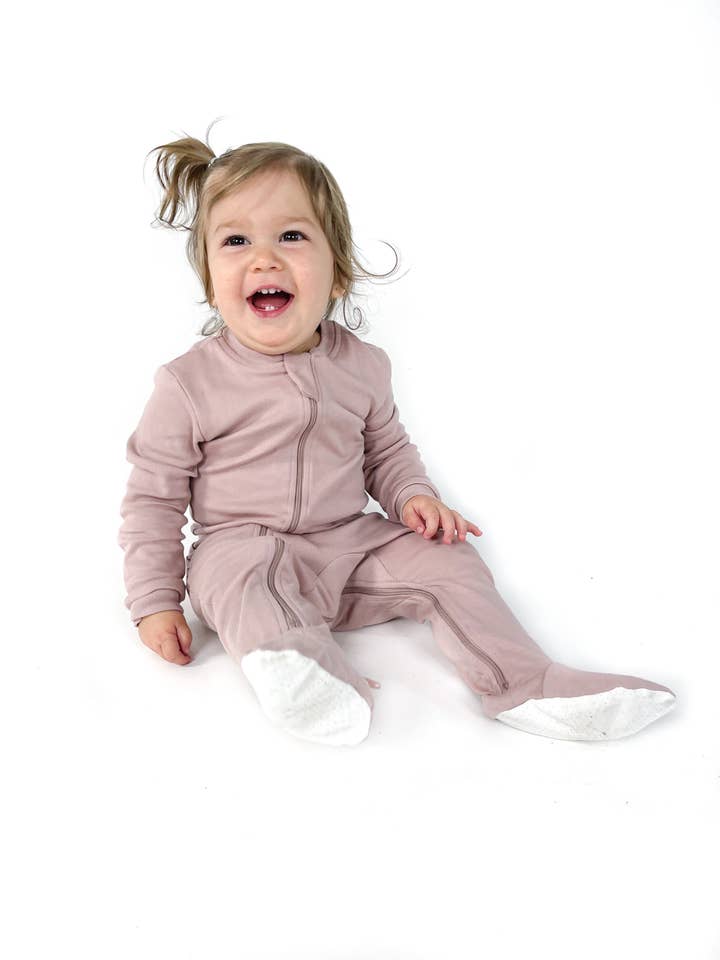 ZippyJamz - Wholesale Jumpsuit - Baby - Rosey Dawn - Babysuit - Footed2