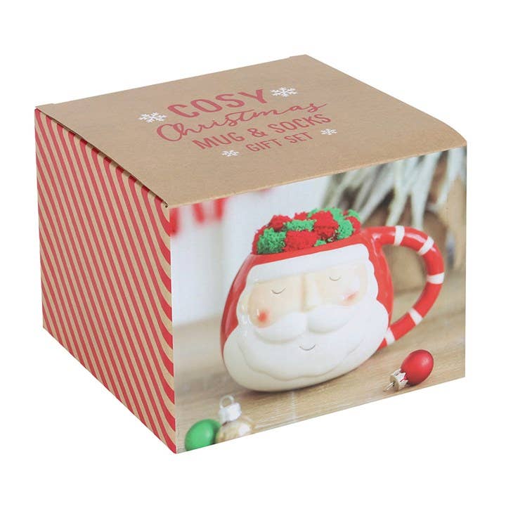 Something Different Wholesale - Vente Tasse à café - Ensemble tasse et chaussettes de Noël