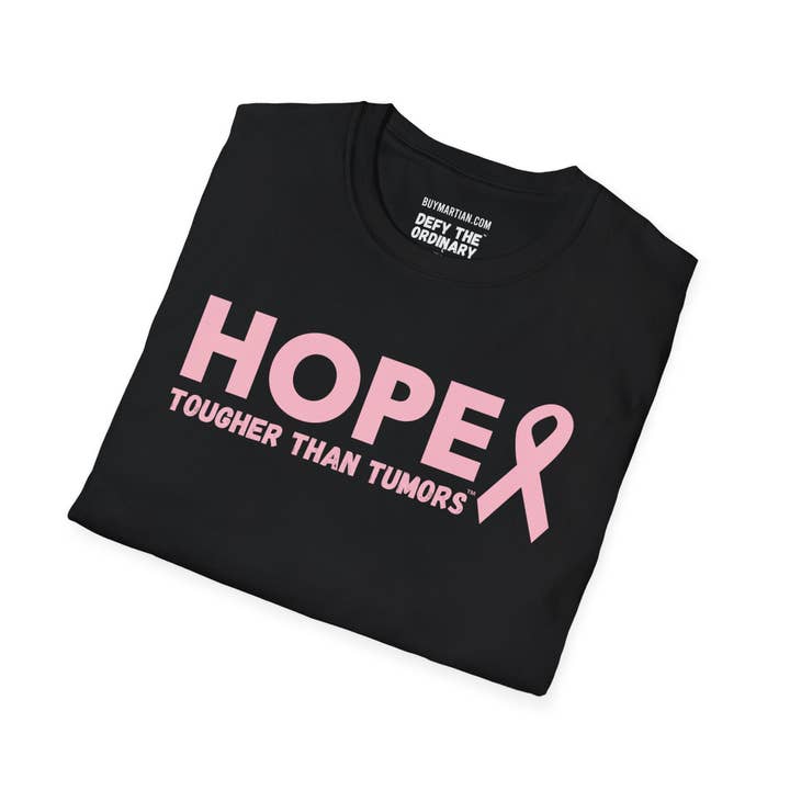 Hope & Strength Pink Ribbon T-Shirt – Breast Cancer Awareness Tee | Unisex Softstyle Shirt for Survivors, Fighters, and Supporters for wholesale by Buy Martian Merch™