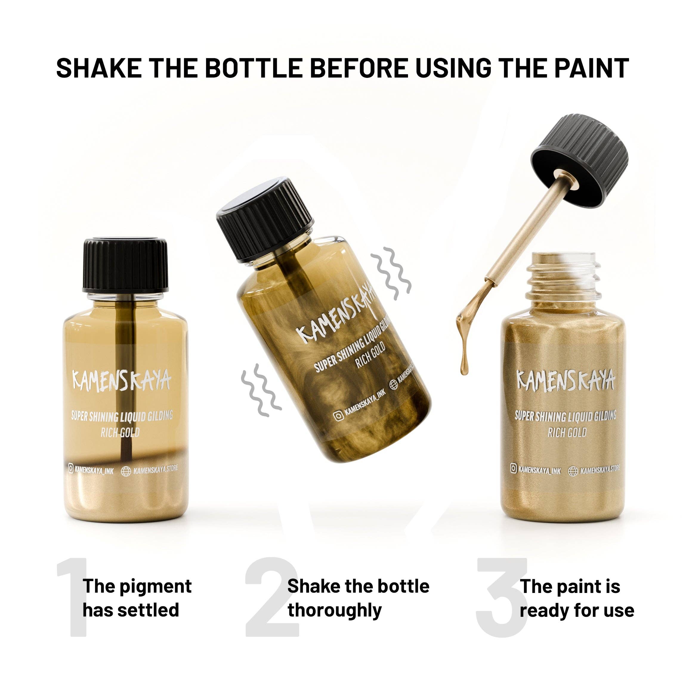 KAMENSKAYA - Wholesale Craft Supplies - Liquid gilding 'Rich gold'3