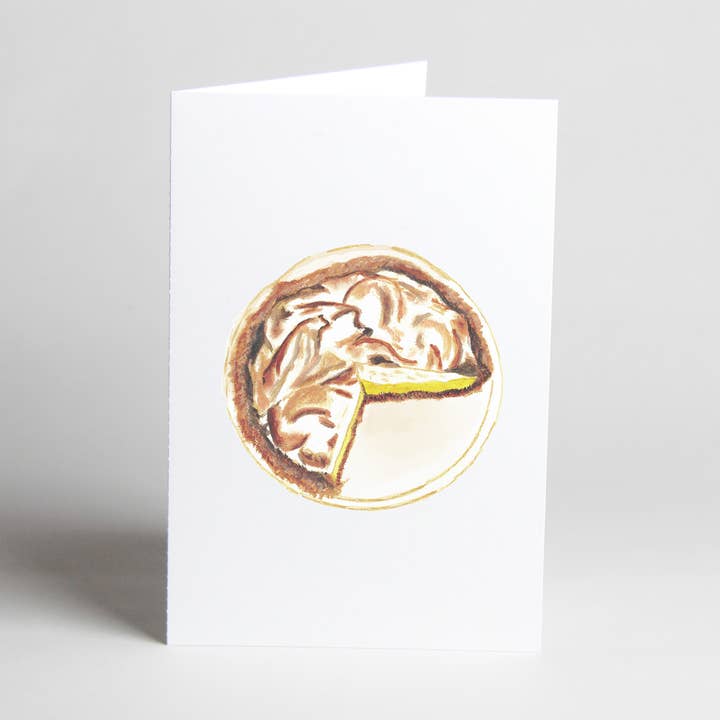 Tarjeta de Acción de Gracias con tarta de merengue de limón para venta al por mayor de Happy Cooking Cards