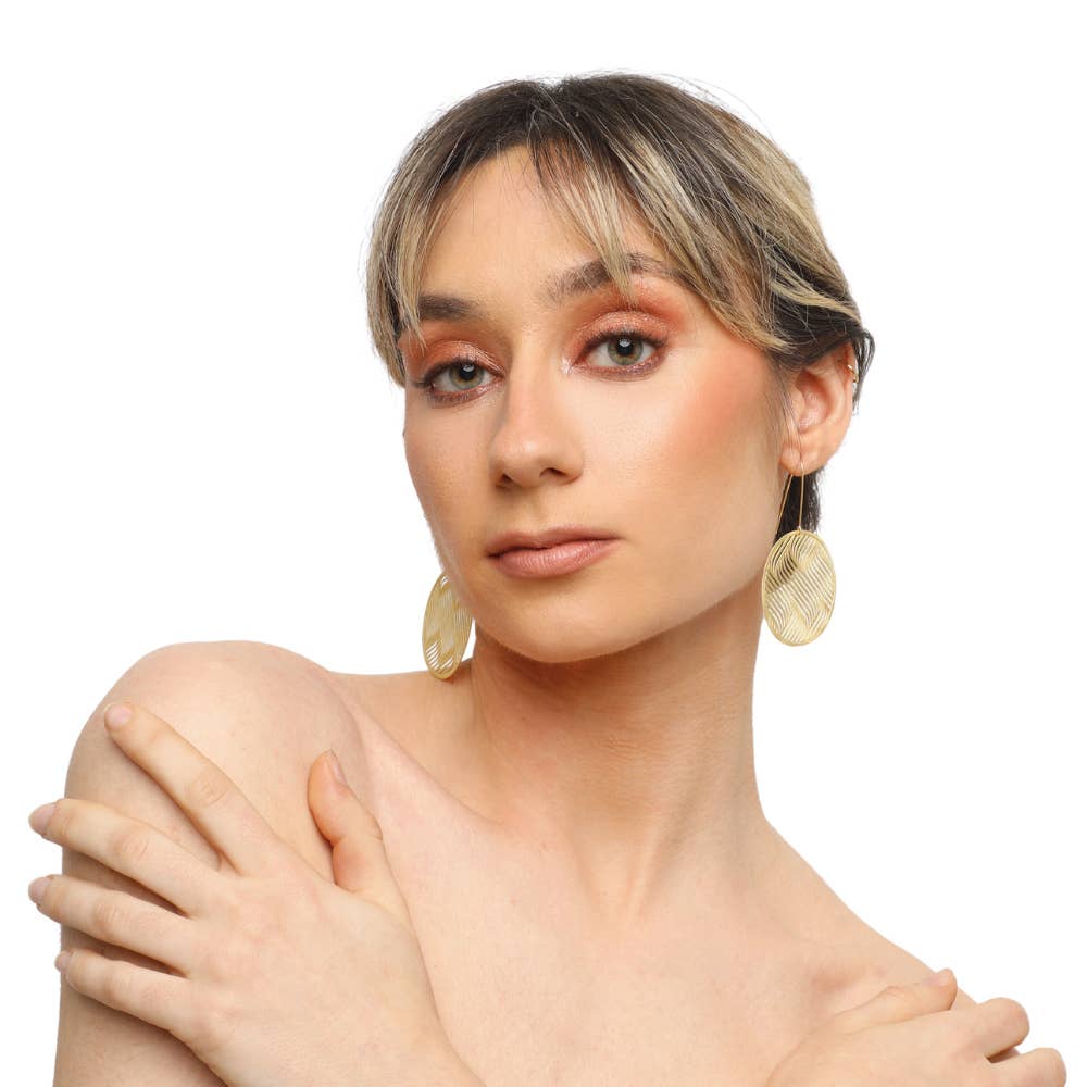 RAS - Vendita all'ingrosso Orecchini pendenti - Duna Oro Pendiente3