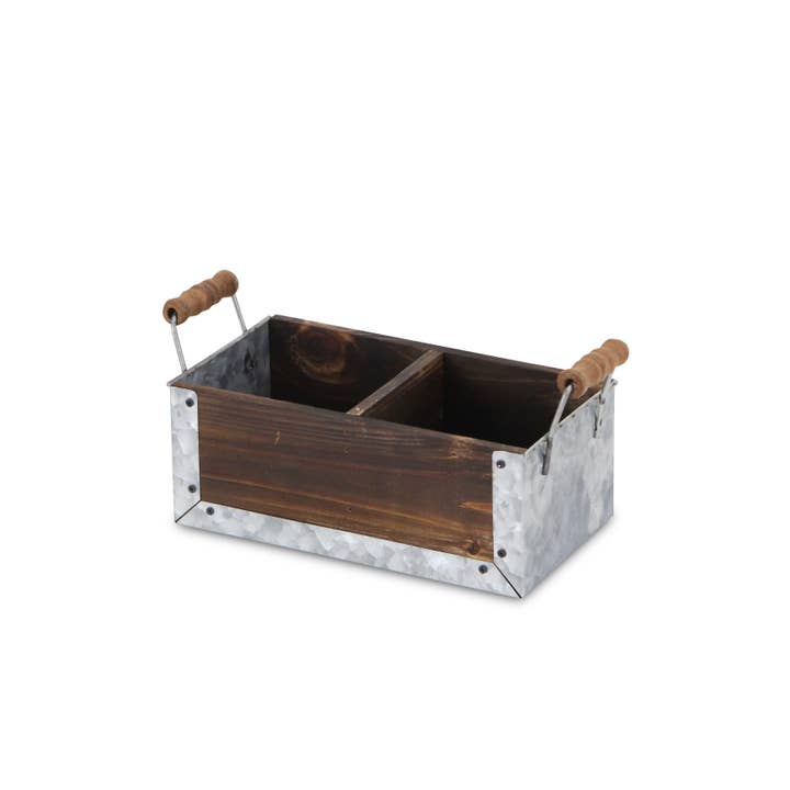 Cheungs Home Decor - Wholesale Desk Organizer - Albina Wood & Galvanized Brown Organizer