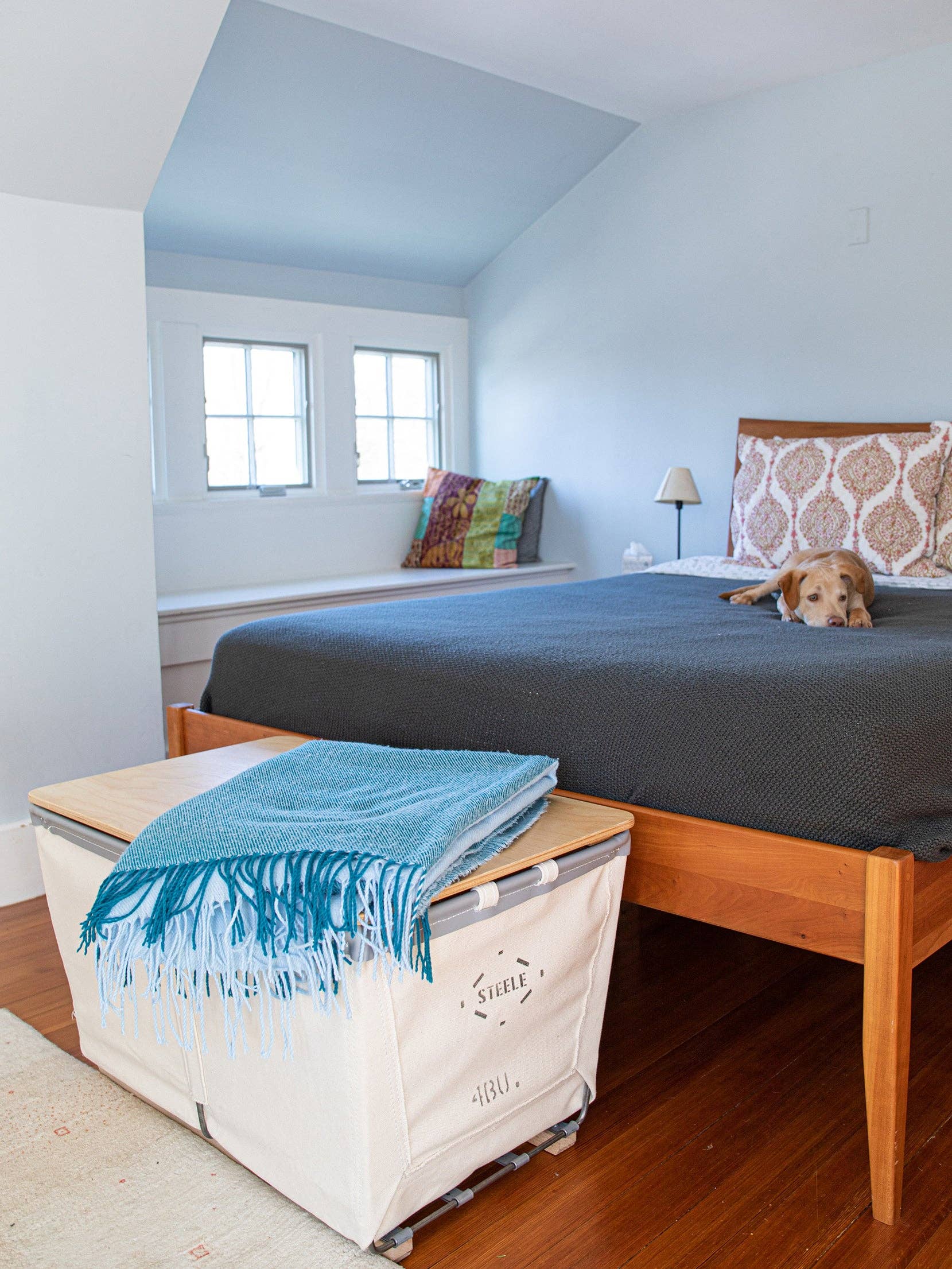 Steele Canvas Basket Corp. - Wholesale Storage Bin - Rectangular Wood Lid - 4 Bu.