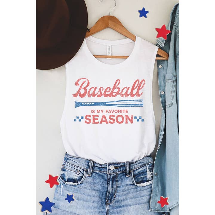 BASEBALL SÆSON GRAFISK TANKTOP for engroshandel hos HRTandLUV