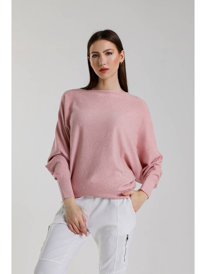 TINA Stephens Italy/Tees By Tina – Großhandel Strickpullover – Damen – Mylah Seriously Weicher Fledermaus-Pullover (BLS413)21