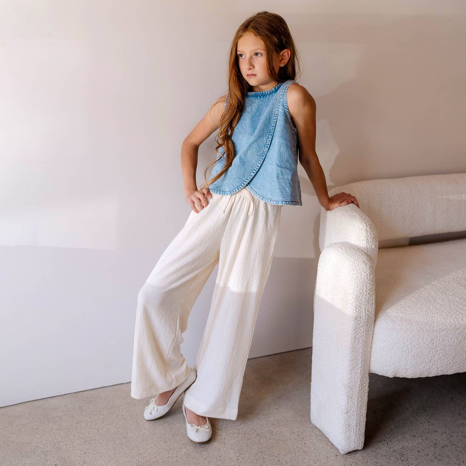 Ben Miss Sadie Ballet Flat in Bone - Barn för wholesale på Faire2