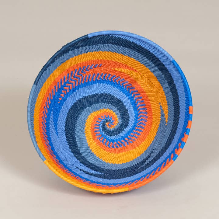AS'ART a sense of crafts - Wholesale Decorative Plate/Dish/Bowl - Braided telephone wire bowl, Mix&Glow colors18