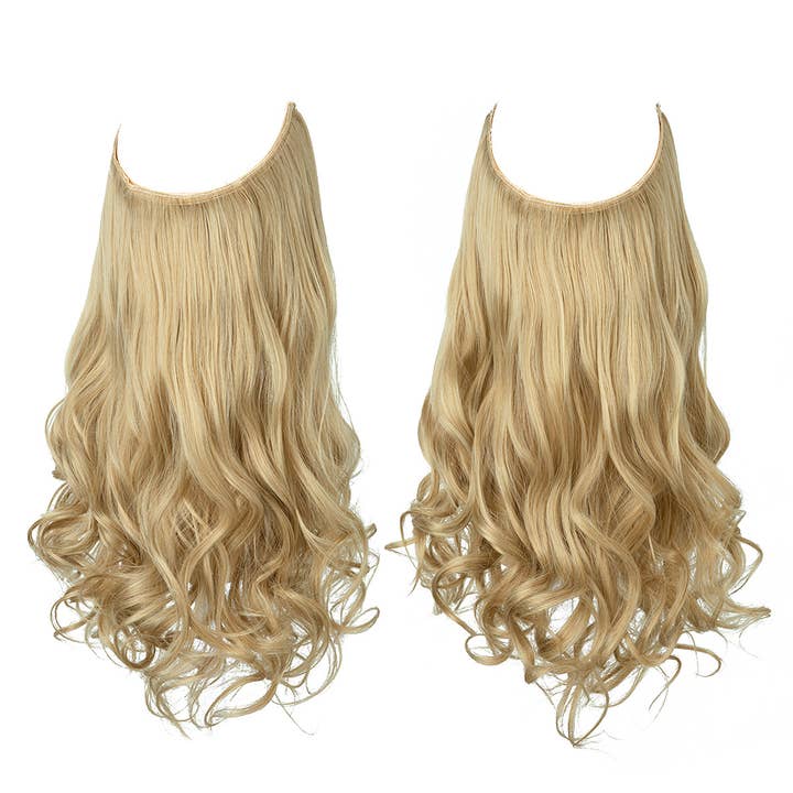 AK Brand - Wholesale Hair Extensions - 18 inch One-piece Wavy Curly Synthetic Hairpieces for Women5