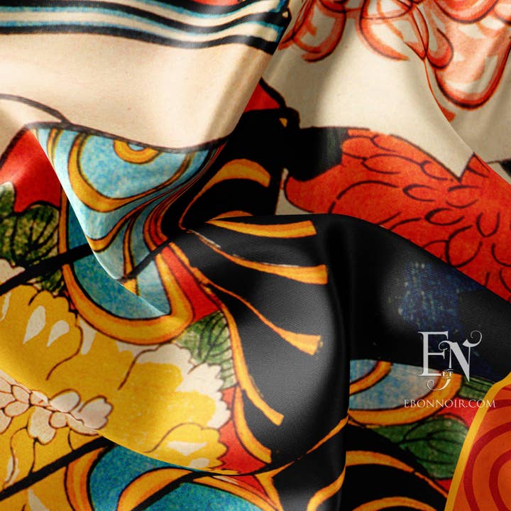 Ebon et Noir LLC - Wholesale Scarf – Women's - Japanese Actor, Luxurious Square Scarf/Wrap/Boho Shawl4