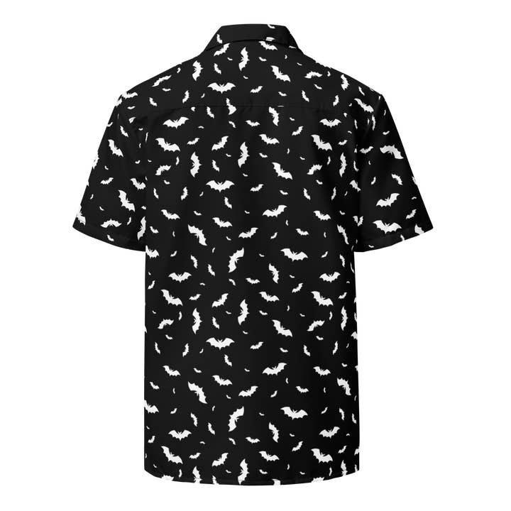Goth Cloth Co. - Wholesale Button Down Shirt - Unisex - Batty Blackout Button-Up Shirt1