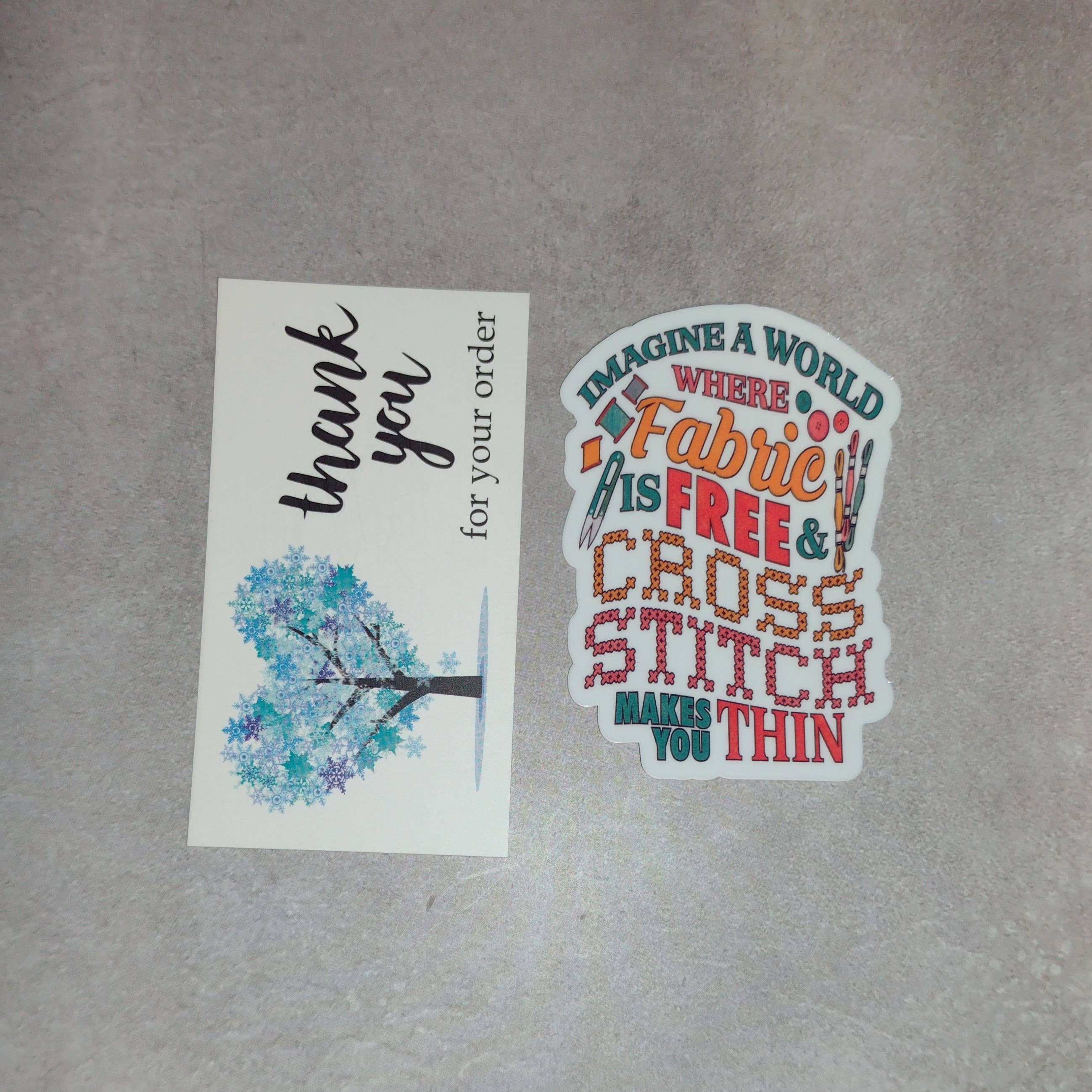 Dancing Dolphin Crafts - Wholesale Sticker - Cross Stitch Sticker - Imagine a World Where Fabric is Free5