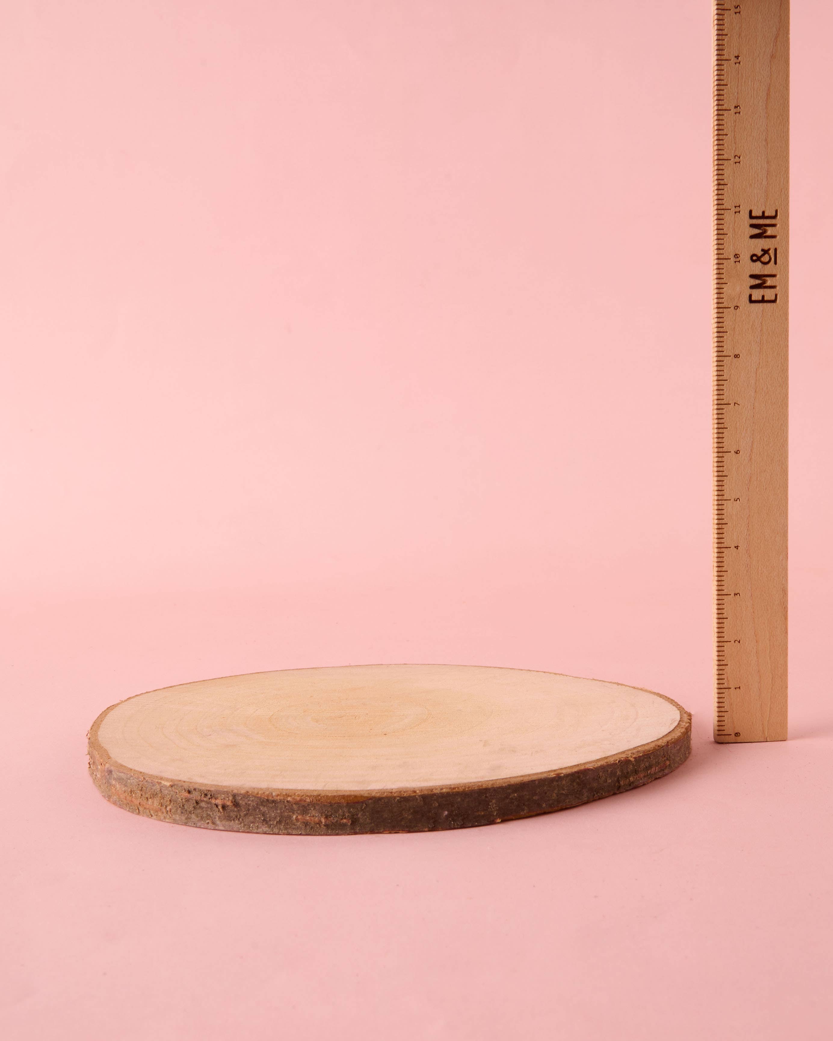 Em And Me Studio – wholesale Coasters – Oversized Wood Coasters, Set of 4 Natural wood slices2