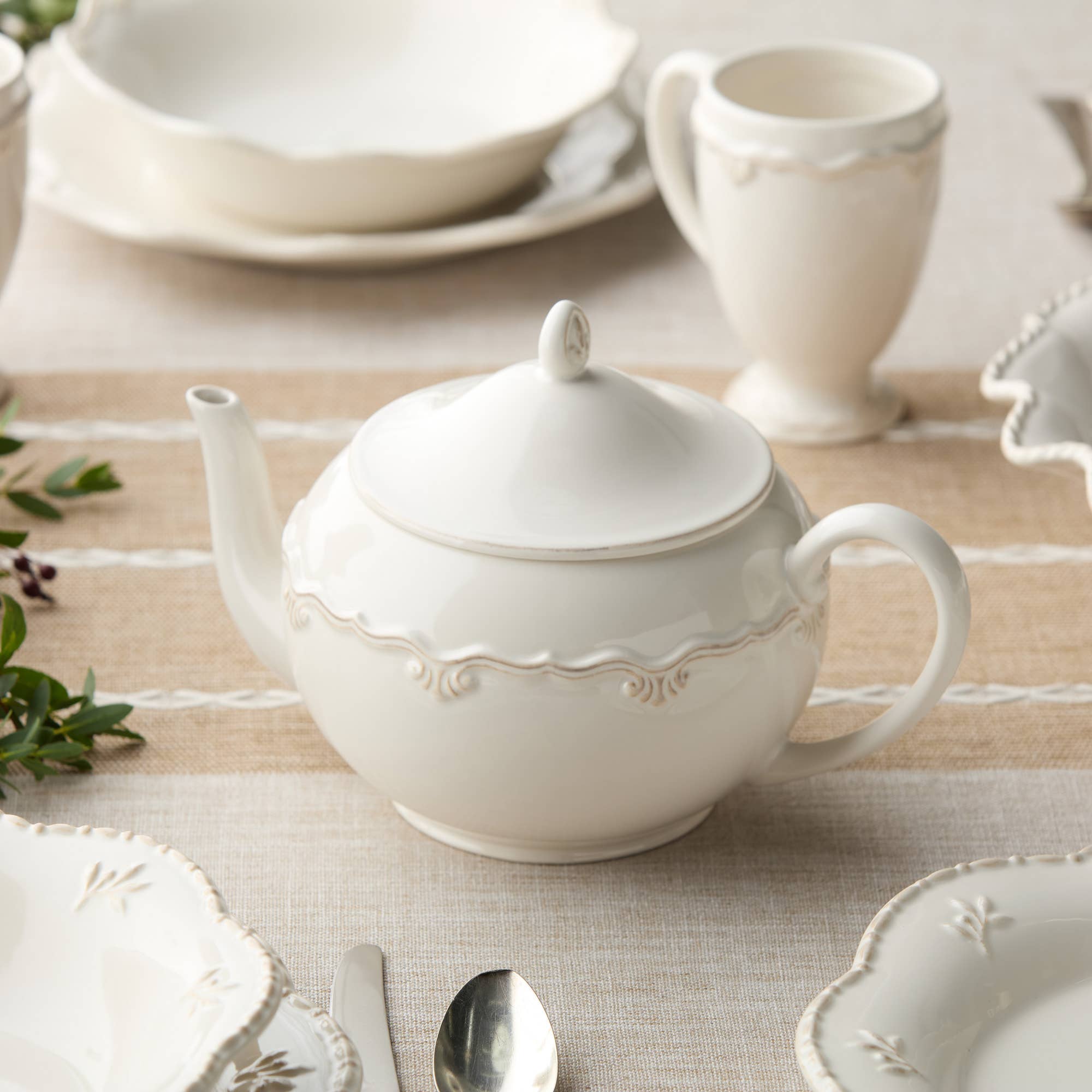 Certified International - Wholesale Tea Pot - Heritage Stoneware Teapot – Heirloom-Inspired Warmth3