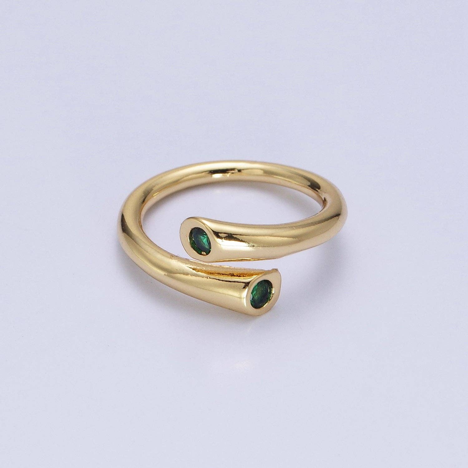 Aim Eternal - Vente Solitaire - Bague câlin en or délicate avec pierre CZ O-1789 ~ O-17942