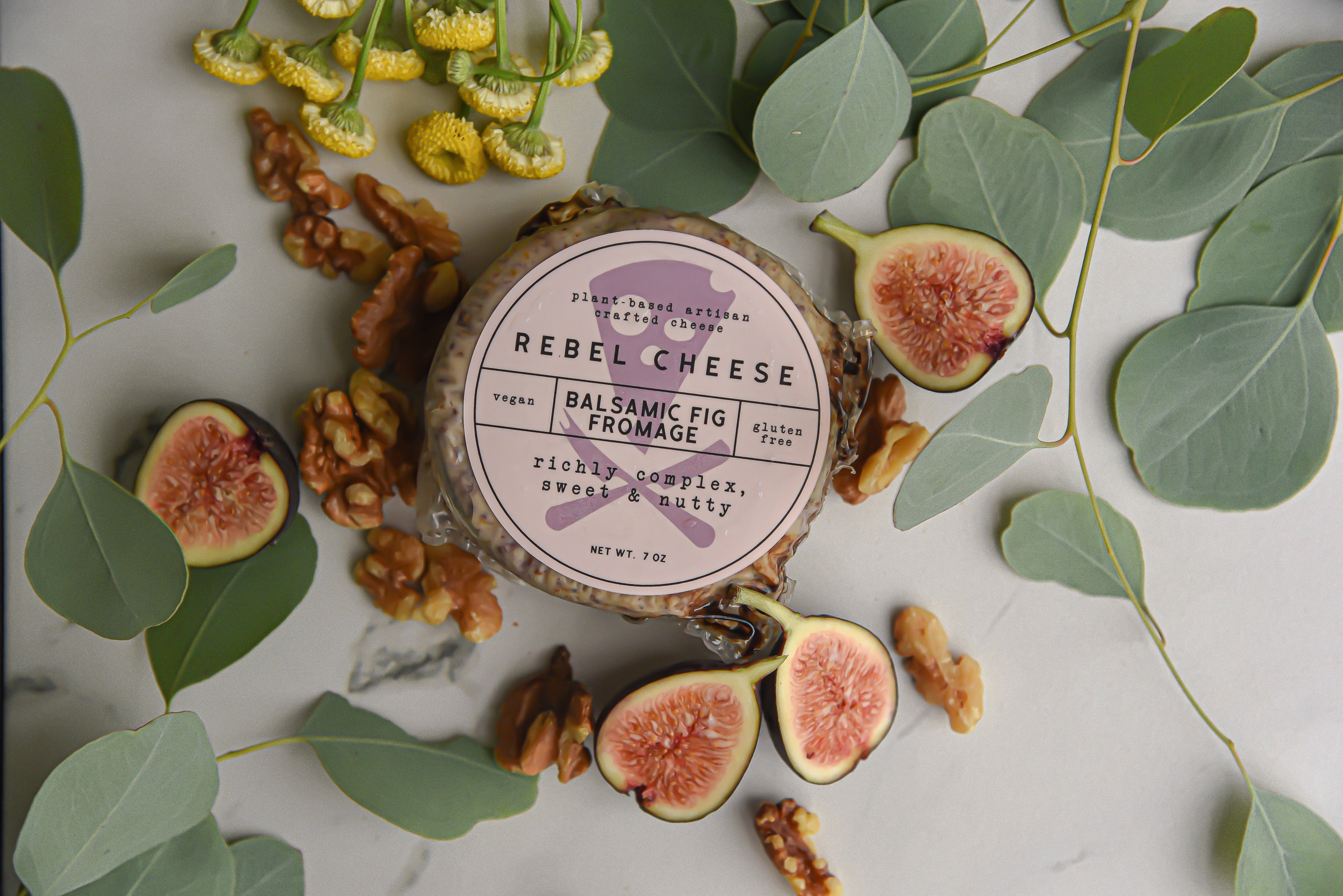 Rebel Cheese - Wholesale Cheese - Balsamic Fig & Walnut Fromage Plant Based - 7 oz