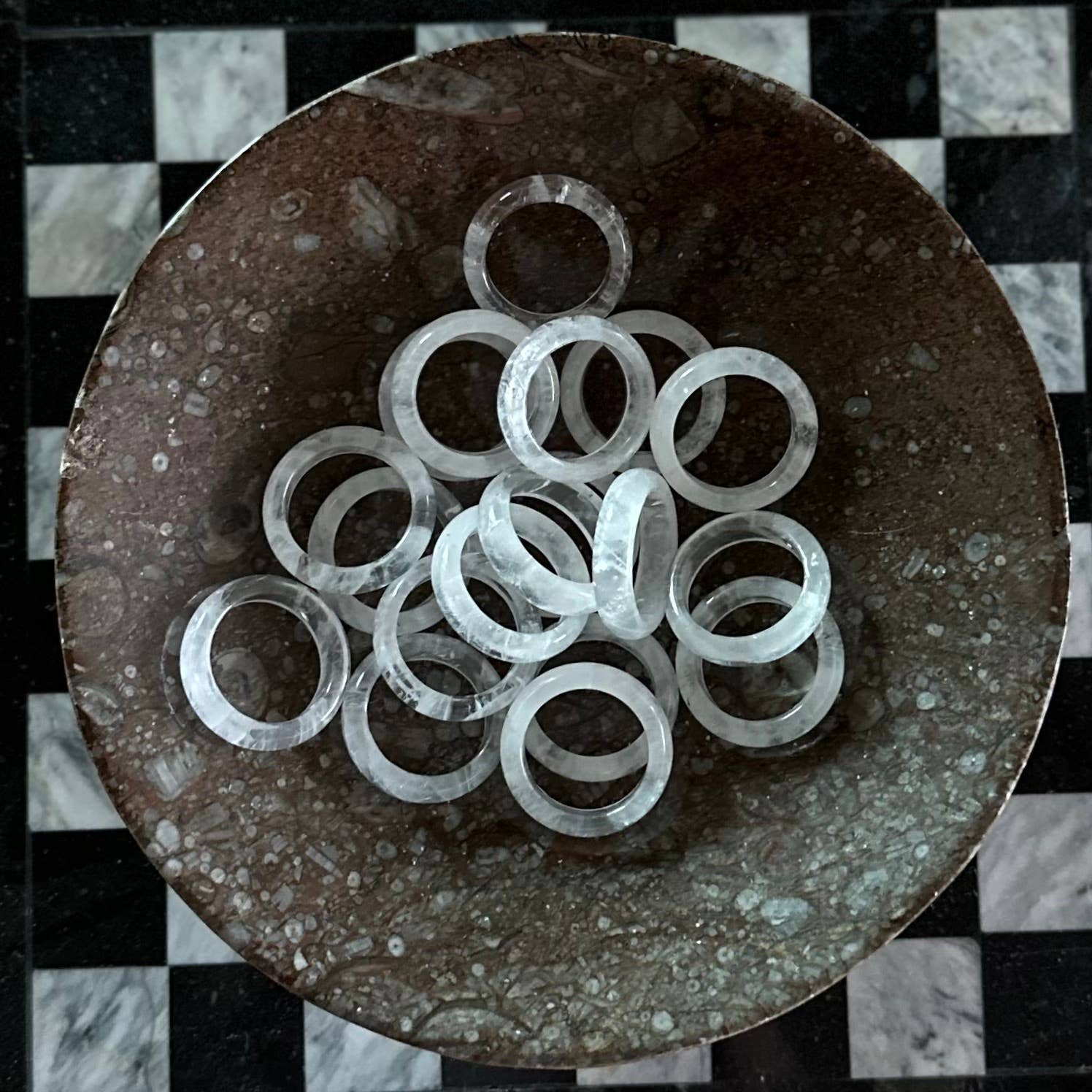 Pebble House - Wholesale Band/Stacked Ring - Quartz Rings -10 pcs (Crystals & Stones)1