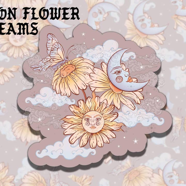 Himmelsk Tvillingehimmel Gotisk Farverig Vinylklistermærke, Pigeagtig for engroshandel hos Sticky Sadness Designs