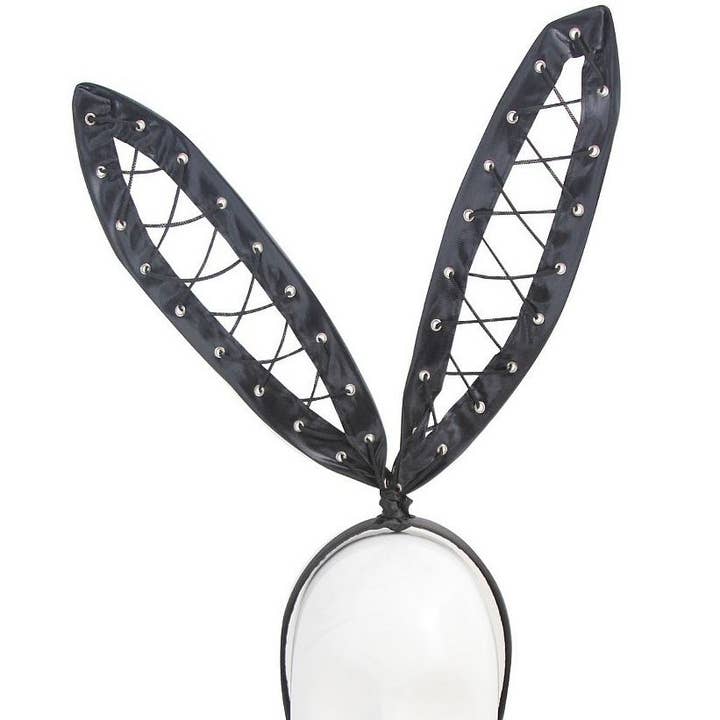 Diacly - Vente Bandeau – femme - Serre-tête à oreilles en dentelle lapin noir Halloween