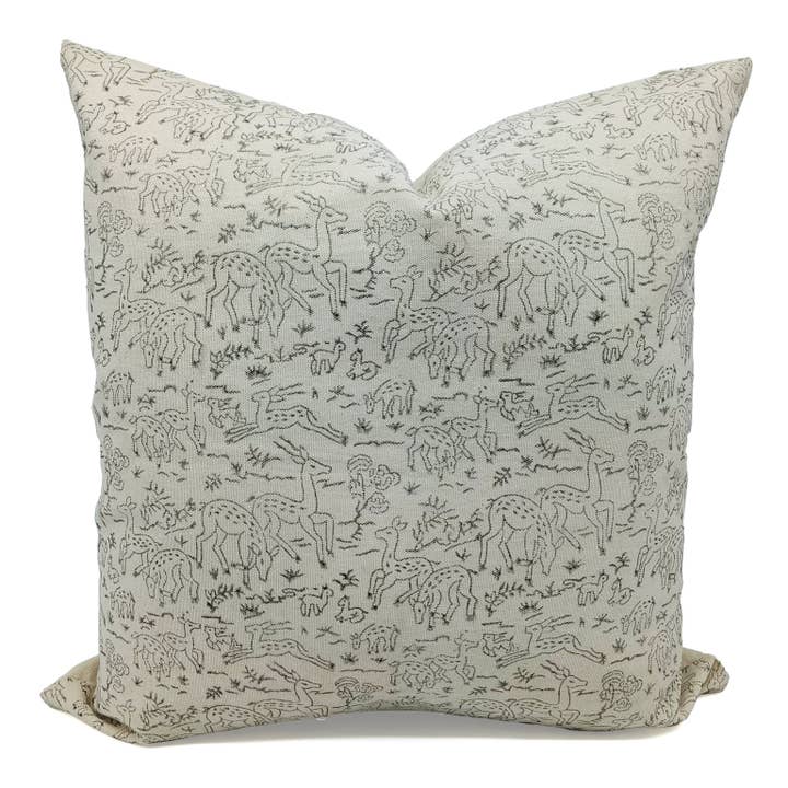 Natural Design Duck Canvas Pillow Cover - Forest Deer for wholesale by Fabdivine