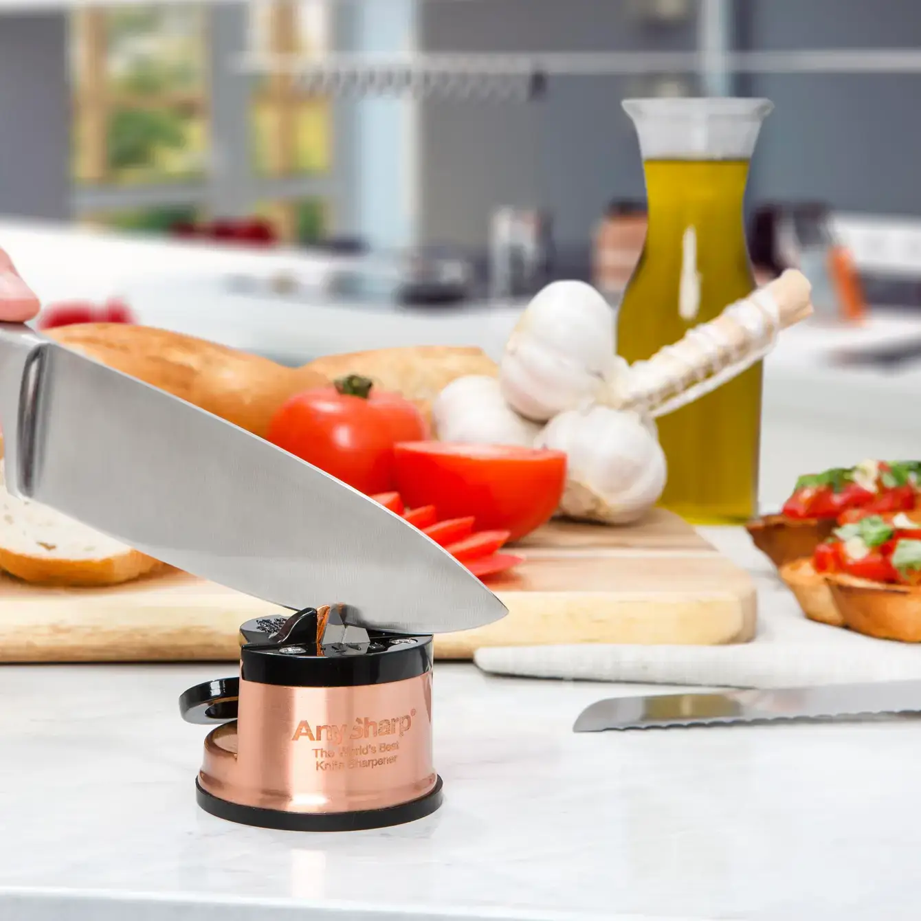 AnySharp - Venta al por mayor Afilador de cuchillos - AnySharp Chef - Afilador de cuchillos de cobre3