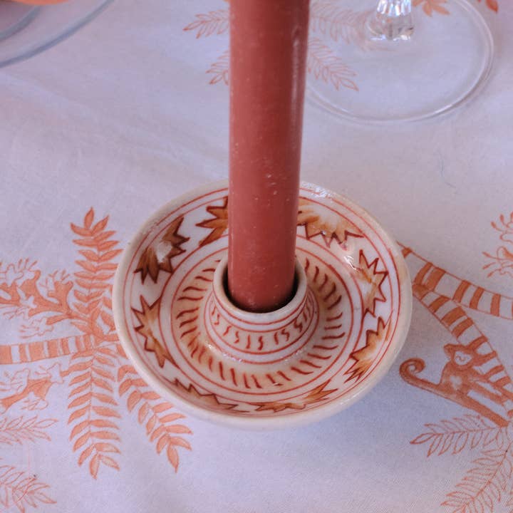 AARVEN - Wholesale Candle holder - Kite Festival Hand Painted Indian Candle Stick Holder4