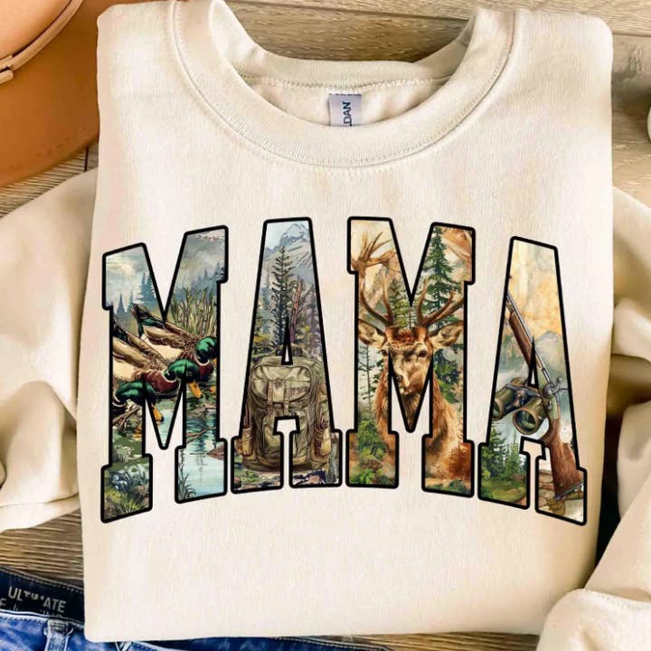 Sweatshirt de Chasse Mama Retro pour la vente par Sunflower Designs