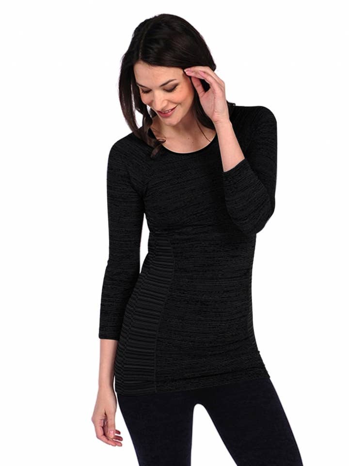 Sorbtek 3/4 Sleeve Slub (506AWQ) for wholesale by TINA Stephens Italy/Tees By Tina