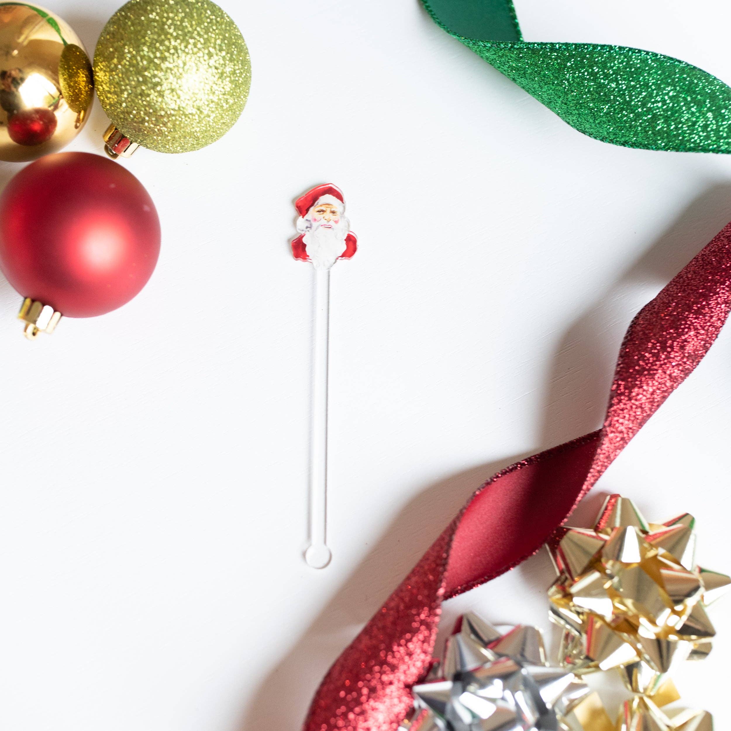 XO ACRYLICS | ACRYLIC STICKS - Wholesale Drink Stirrer - SANTA ACRYLIC STIR STICKS1