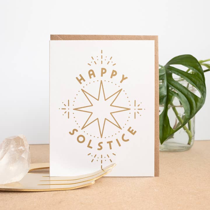 Worthwhile Paper - Wholesale Season's Greetings Card - Happy Solstice Wheel Card1