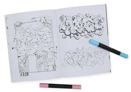 SCB - Wholesale Colouring and activity book – adult - Graffiti Style Coloring Book3