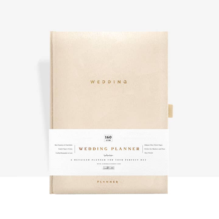 Elegant Luxury Wedding Planner Suede for wholesale by Scribble & Dot