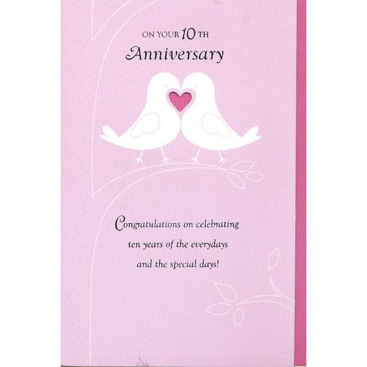 DICKENS INC. - Wholesale Anniversary Card - Anniversary 10th | GRTC | SM | 42295G