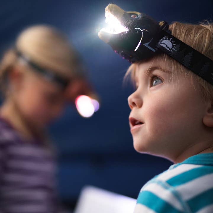 Sun Company / Big Discoveries - Wholesale Light-Up Toy - Kids & Baby - Black Bear LED Headlamp for Kids