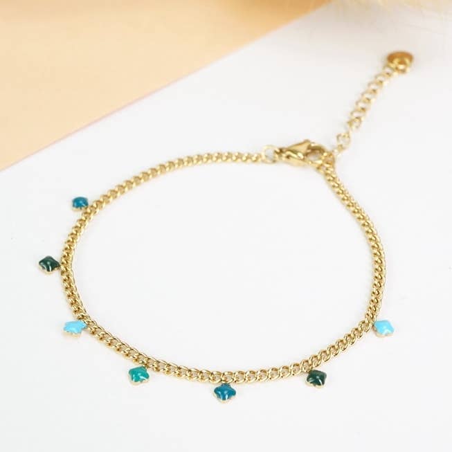 Victoria Moda - Wholesale Link & Chain Bracelet - Stainless Steel Bracelet With Clovers0