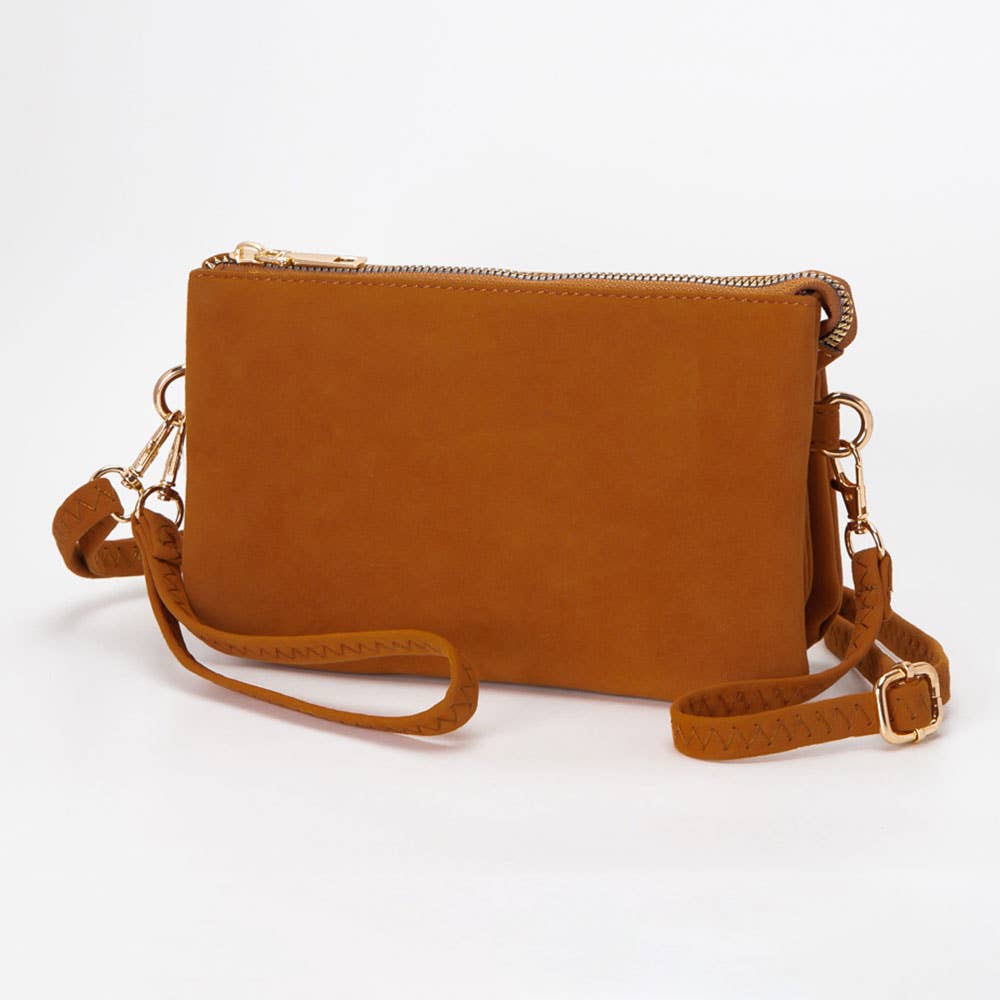 Sensibling Corp. - Wholesale Crossbody Bag - Women's - Plain Faux Suede Crossbody Clutch Bag12