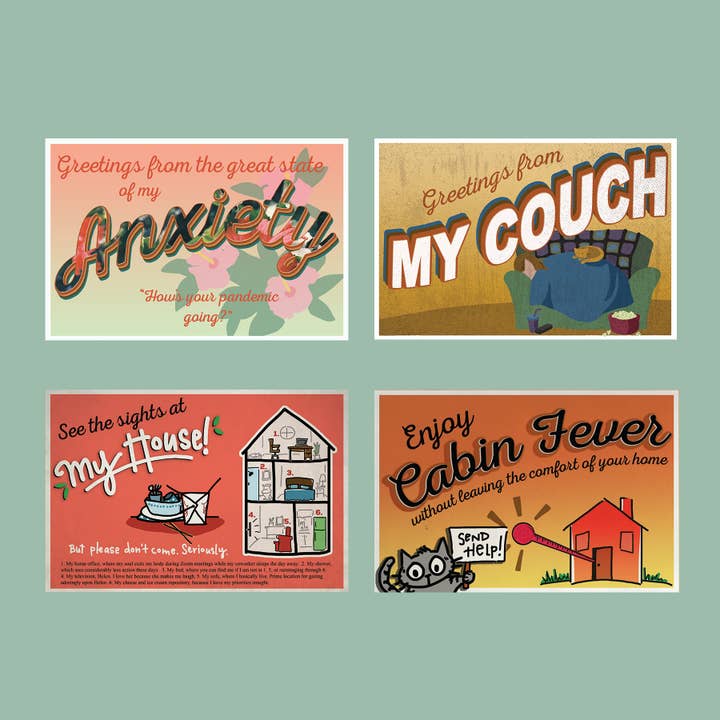 Pandemic Postcards for wholesale by MillerMakerStudio