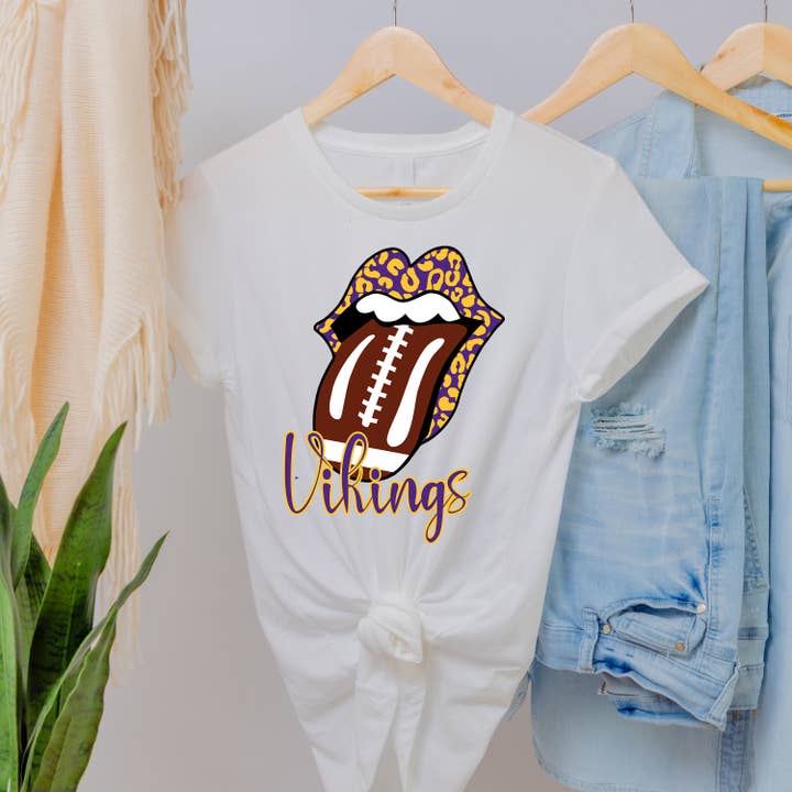 Vikings Leopard Lips Unisex T-shirt for wholesale by Into The Desert