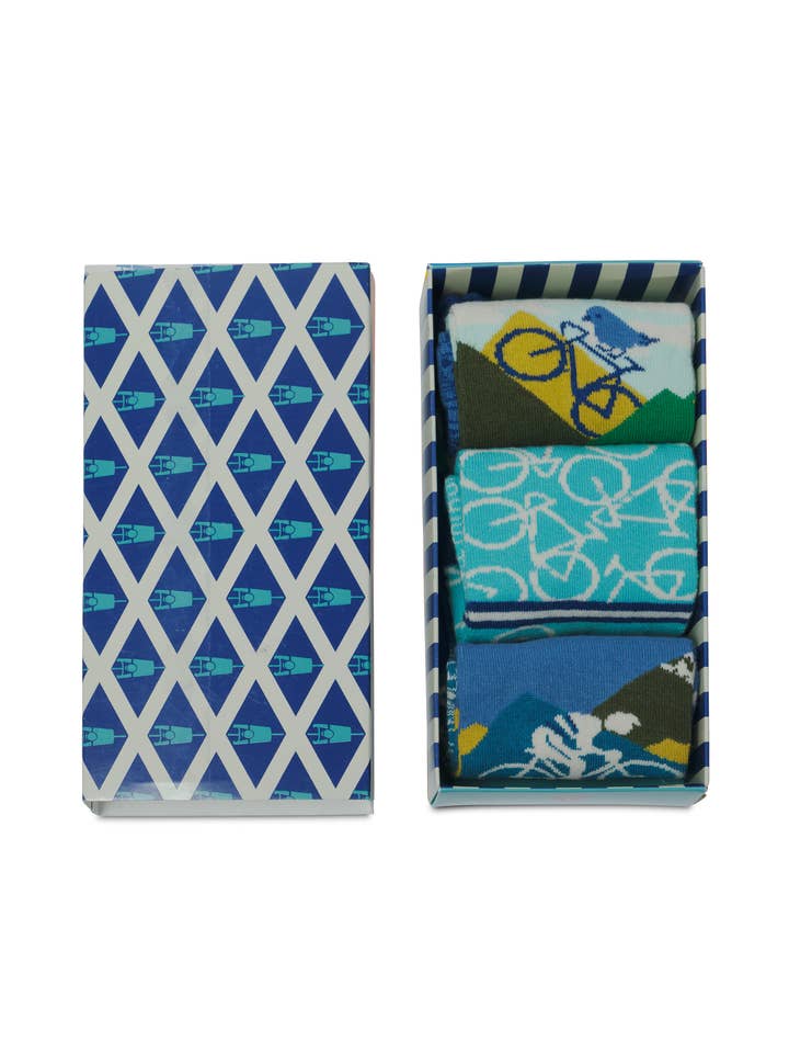 Sea Gift Set "Tenerife" Patterned Cotton-Blend Socks for wholesale on Faire0